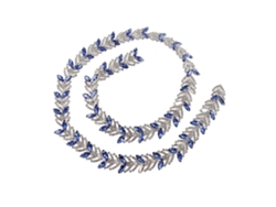 Cadena De Cristal De Piedras Preciosas De 1 Yarda (2,3 Cm) Hoja Flor Diy Para Ropa Aros Cinturón Azul Real
