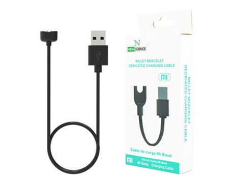 Cable de Carga Compatible Para Mi Band 5 NEW SCIENCE M5 (Negro)