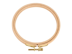 Aro de bordado circular cuadrado de madera Firstx para punto de cruz a mano, herramienta de bricolaje de 12,5 cm.