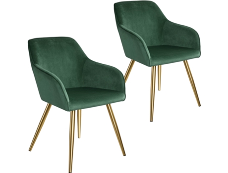 Conjunto de 2 Sillas TECTAKE (62 x 58 x 82 cm - Poliuretano - Multicolor)