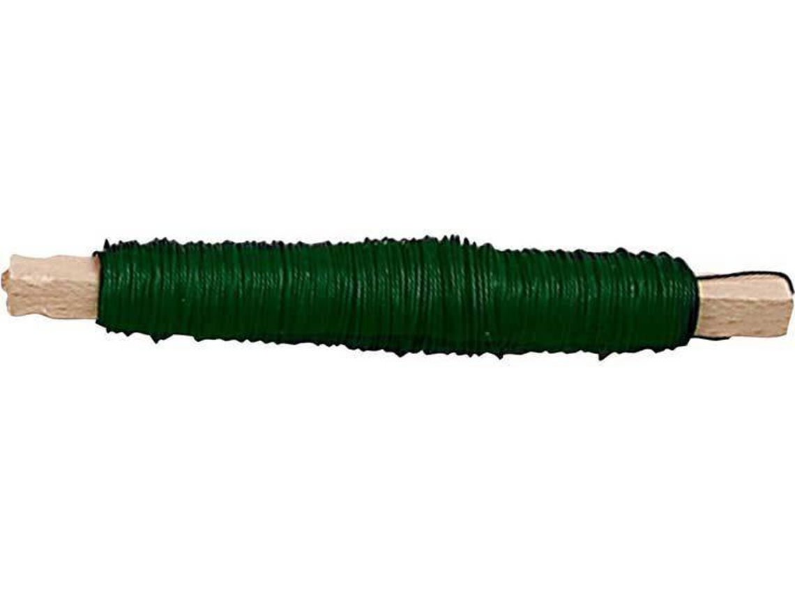 Alambre Verde para decoraciones Florales CREOTIME 50 M