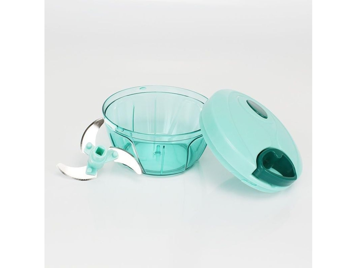 Cortador De Cebollas Manual Portátil - Rebanador Para Verduras, Frutas Y Ajo (azul)