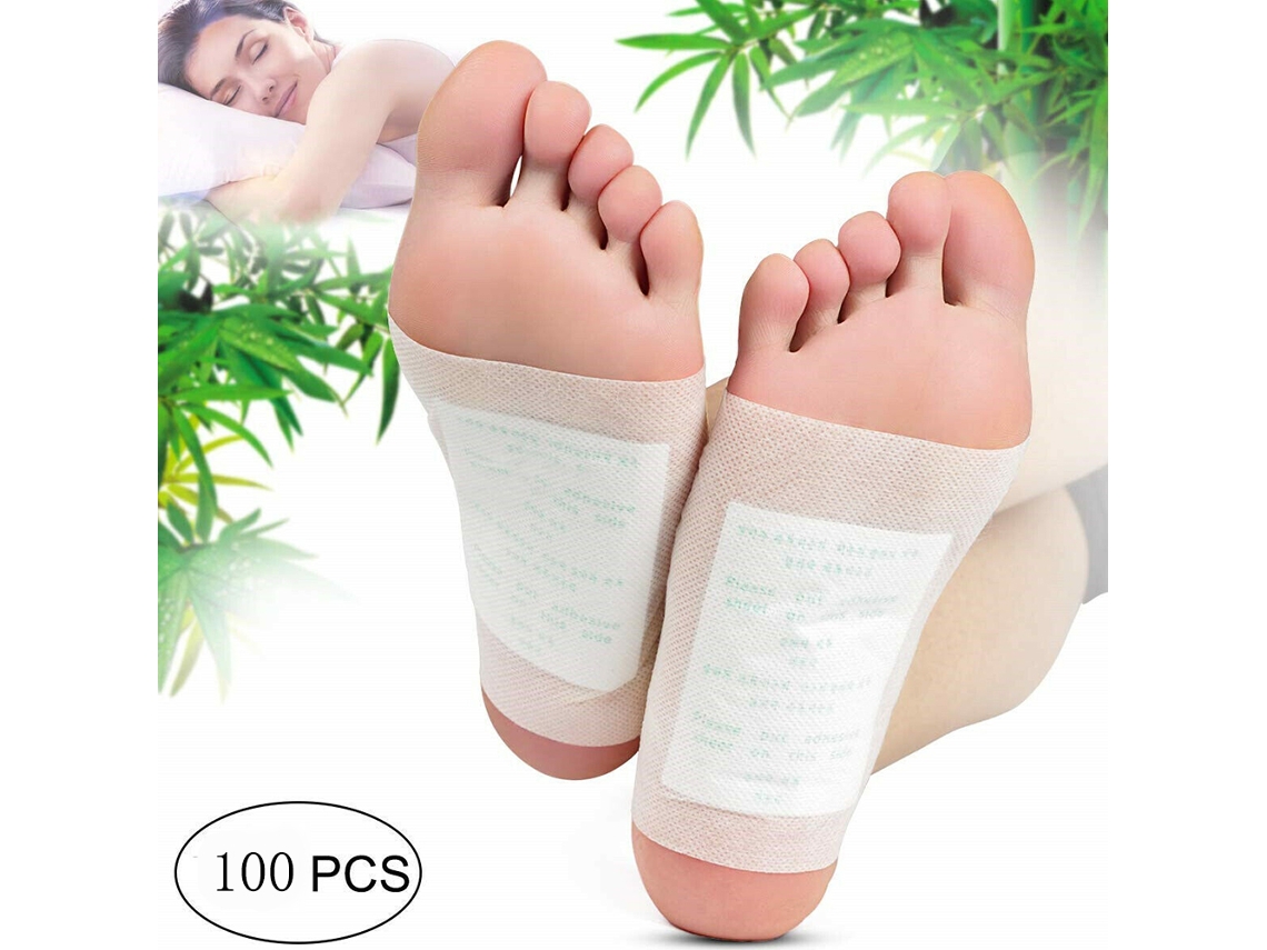 100 Pads Detox Foot Patches para Foot &amp; Body Detox Alívio Da Dor Muscular Do Pé Relaxamento Durma Melhor e Bem-Estar Ferramenta de Cuidados com Os GERTIZ