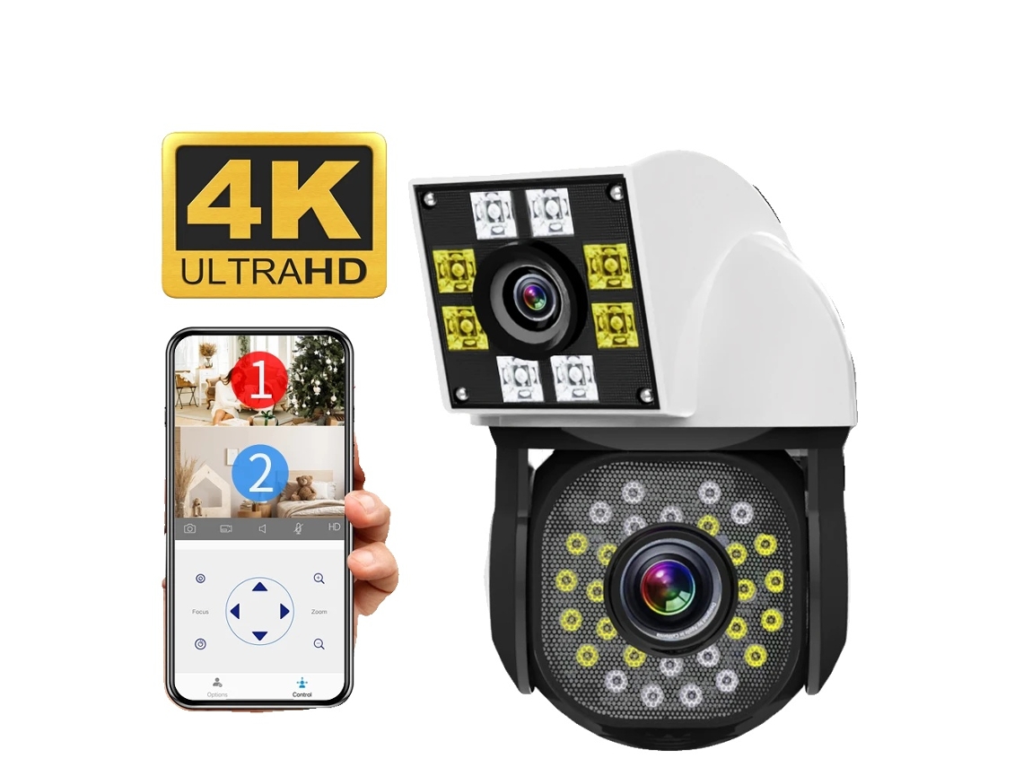 Cámara wifi, Full HD 1080p, visión nocturna a color, 2 MP, enchufe europeo.