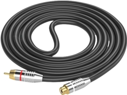 Cable De Extensión Para Subwoofers, Amplificadores Y Sistemas Hifi, Con Conectores Chapados En Oro.