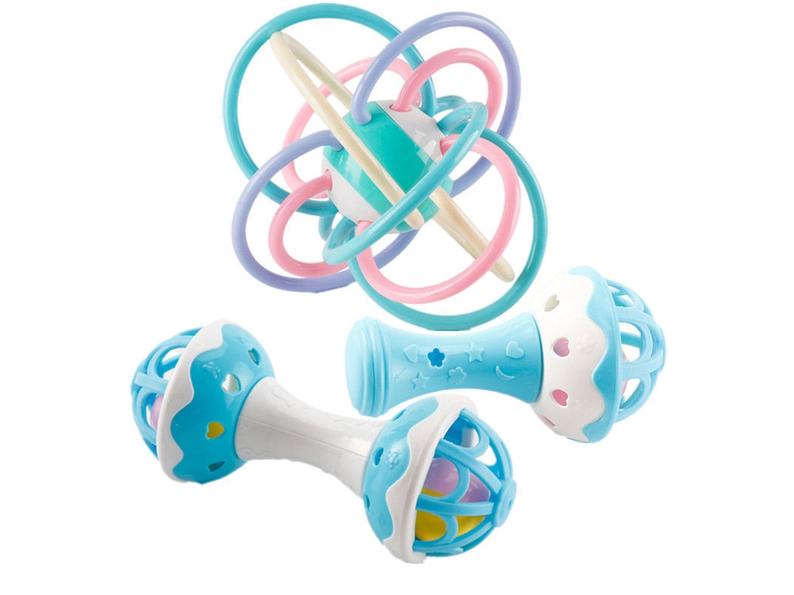 Juego De 3 Sonajeros Para La Dentición Para Bebés De 6 A 12 Meses, Alivia Las Molestias De Las Encías Czhhmart