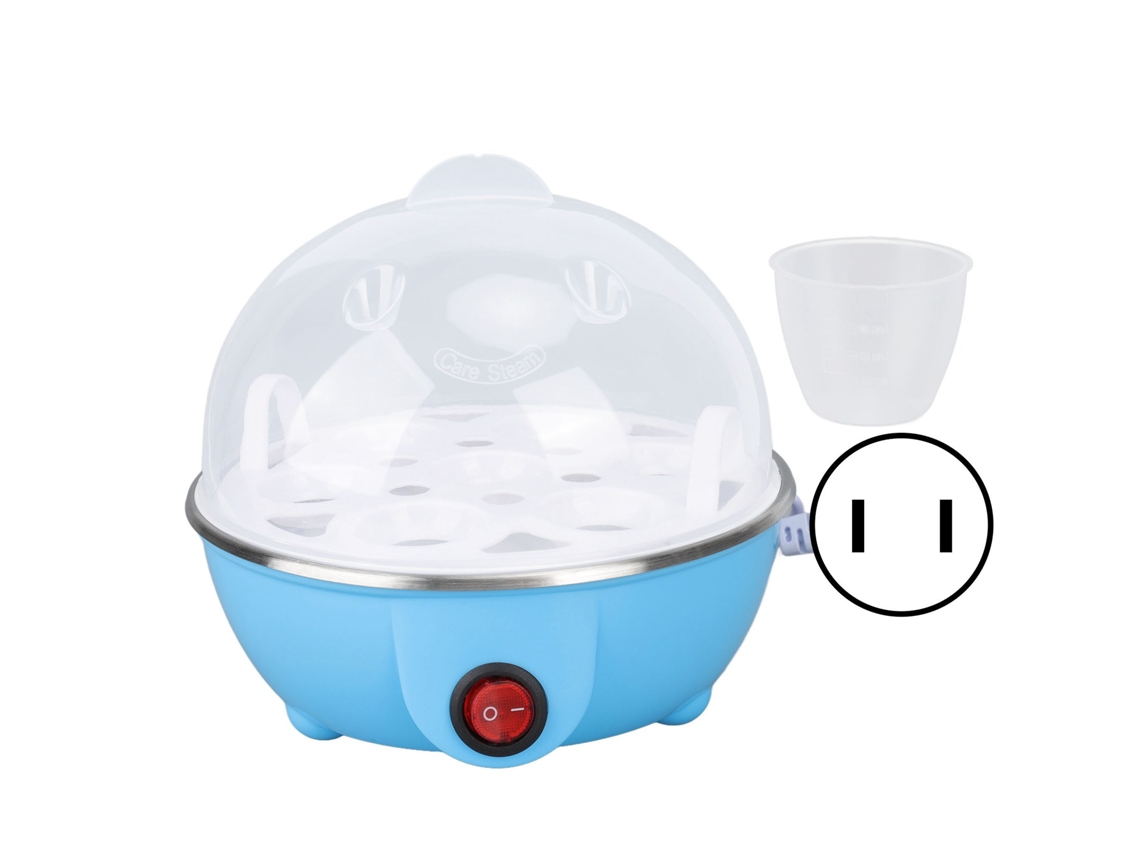 Máquina Para Cocer Huevos De Gallina, Con Capacidad Para 7 Huevos, Apagado Automático, Sistema Antiescaldado, Fabricada En Pp Y Acero Inoxidable, 110 V, Color Azul.