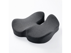 Cojín De Asiento De Espuma Viscoelástica Para Oficina. Alivia El Dolor De Coxis. Gris Oscuro. Gertiz