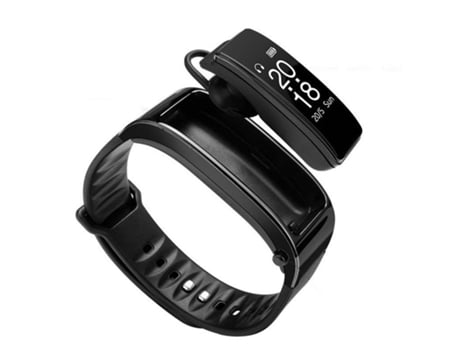 Smartwatch Bluetooth Y3 Auricular en color Hablar Monitor de banda inteligente Ritmo cardíaco Pasómetro deportivo Rastreador Fitness Negro
