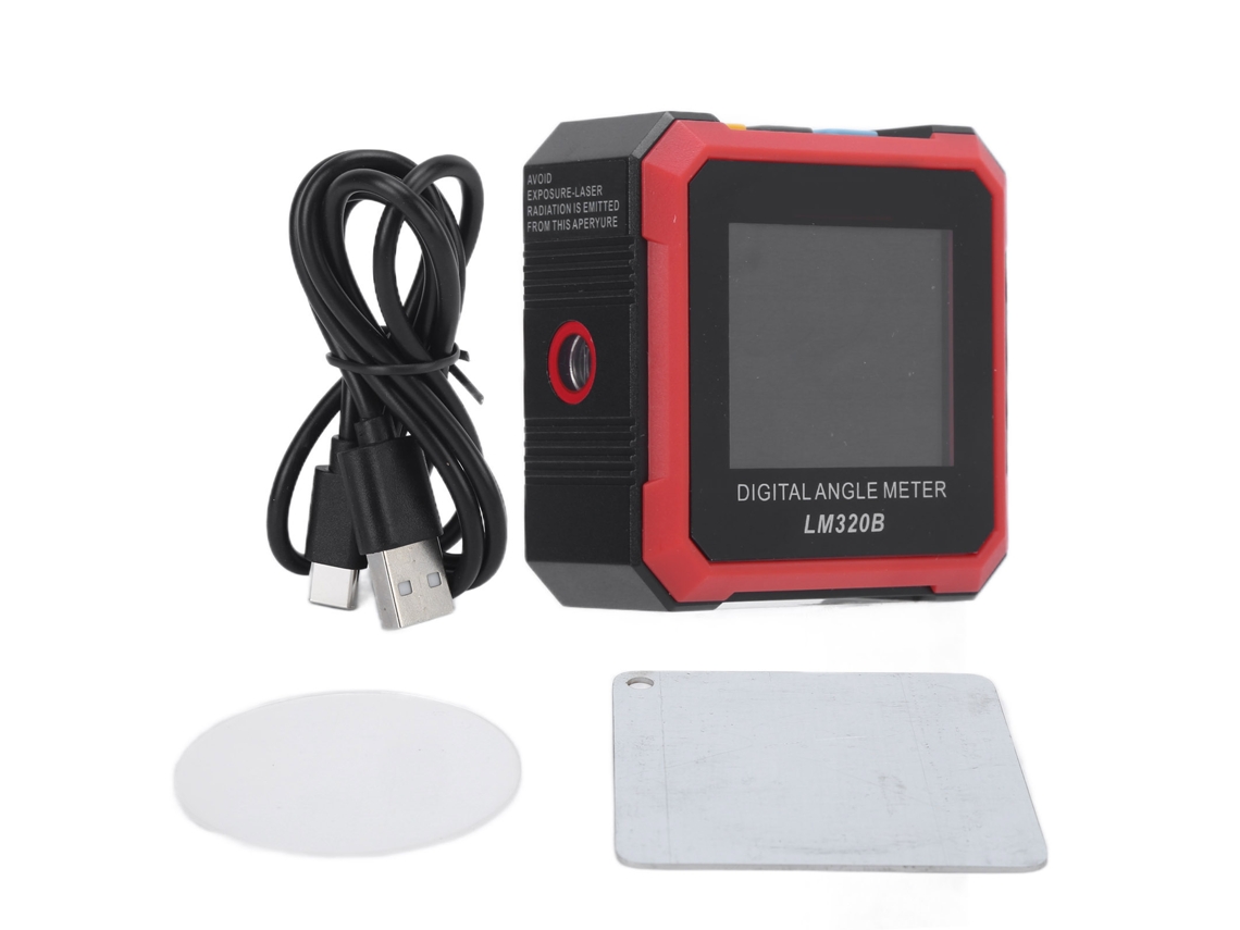 Medidor De Ángulo Digital Lm320b, Nivel Electrónico, Regla E Inclinómetro Con Pantalla Láser Y Led.