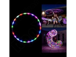 Aro De Hula Hoop De 90 Cm, Colorido, Luminoso, Para Fitness Y Pérdida De Peso.