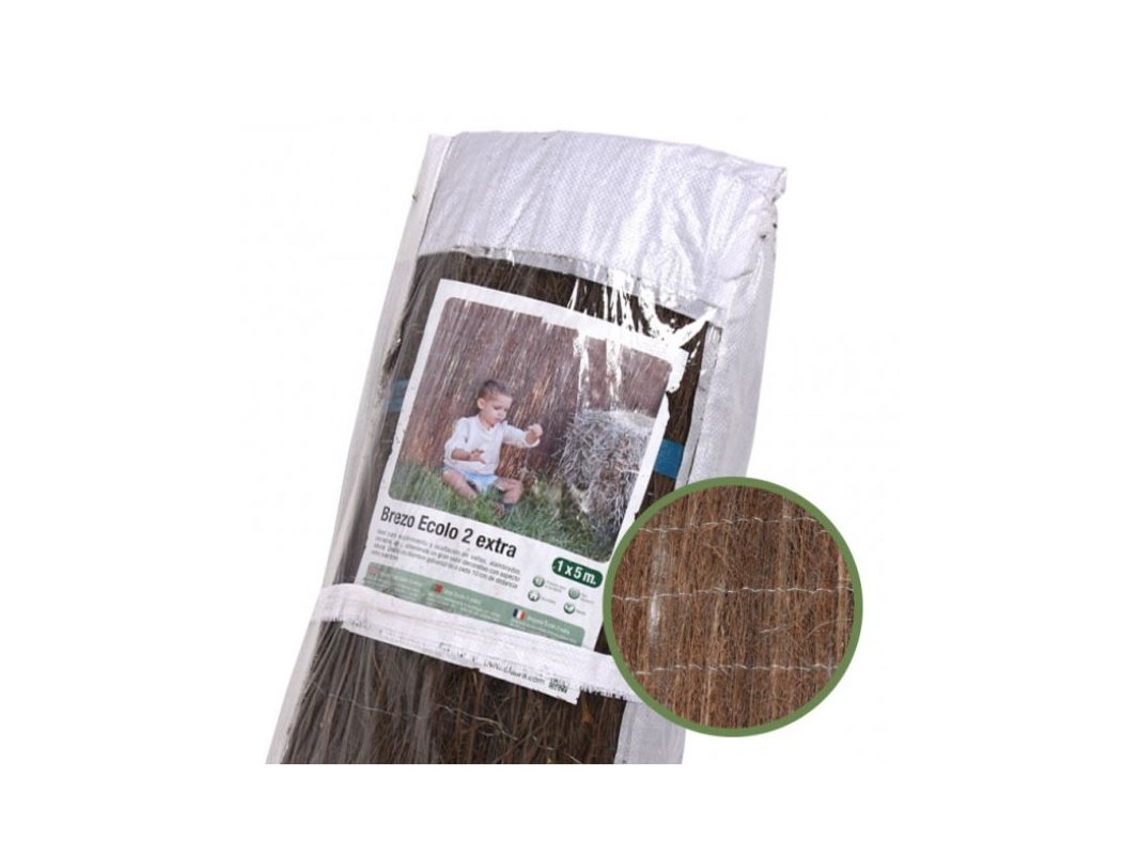 Brezo Ocultación 1x5 M | Cerramiento Natural De Brezo | Valla De Ocultación 85 Para Jardin Y Terraza 1,7 2,1 Kg/m2 Suinga