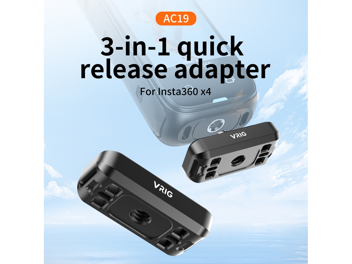 Adaptador De Liberación Rápida Magnética Vrig Ac19 3-en-1 Para Insta360 X4, Soporte Para Trípode