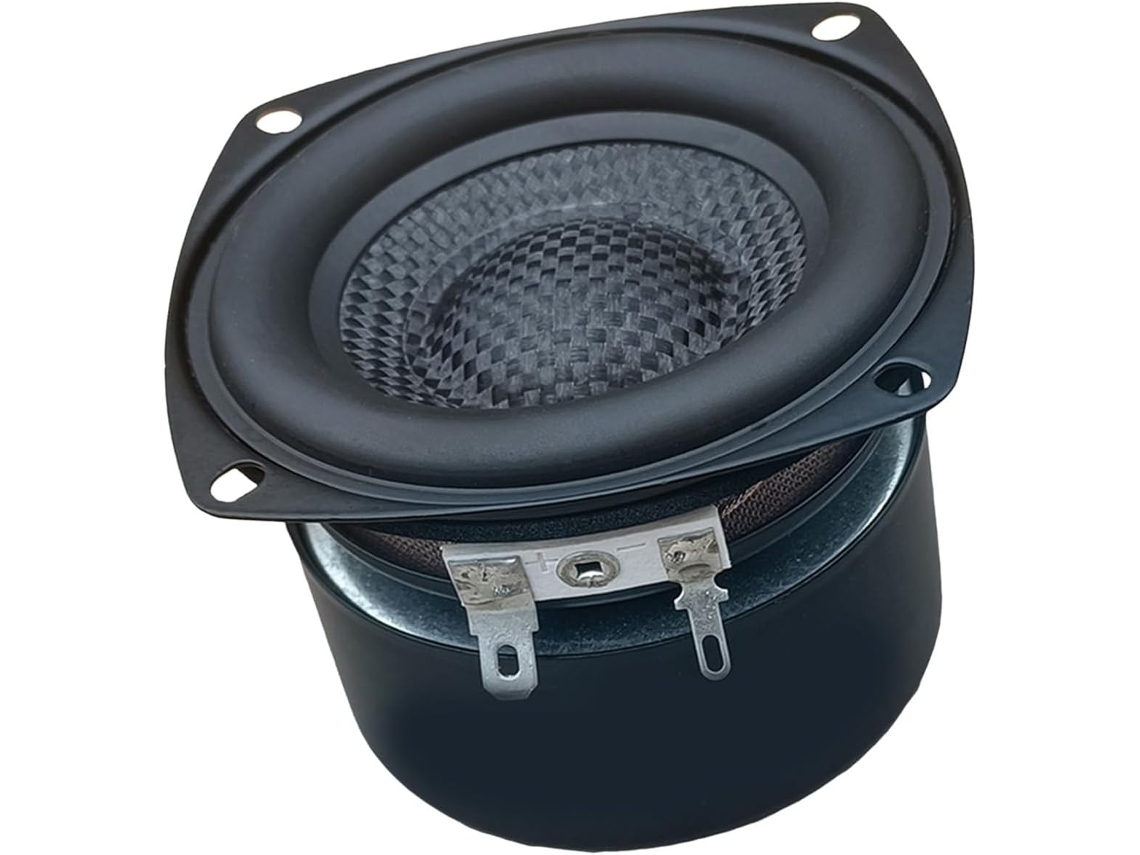Altavoces De Graves Cuadrados, 25 W, 7,6 Cm - Carcasa Resistente De Goma Y Metal