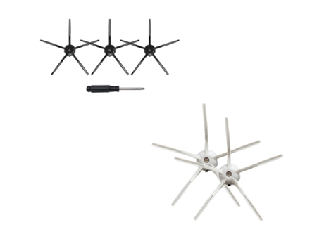 2 cepillos laterales de 5 brazos y 4x kits de repuesto de cepillo lateral con cepillos de limpieza de 5 brazos para Xiaomi Roborock S50 S55 T6 S6 y...