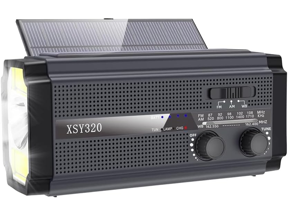 Radio Meteorológica De Emergencia Con Energía Solar Am/fm/radio 5 Y Cargador De Teléfono