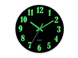 KOFIHETY Reloj de Pared Silencioso de 12 Pulgadas en Plástico Luminoso y Creativo