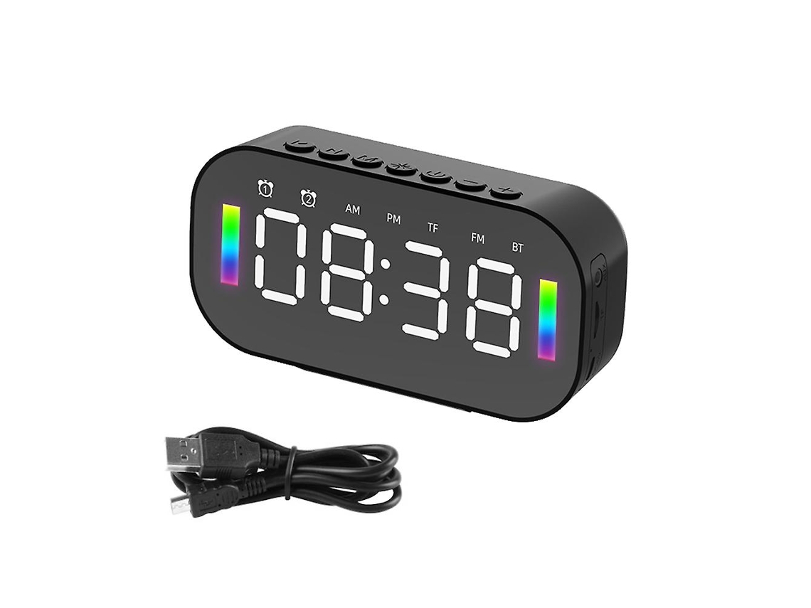 Fm Radio Led pantalla regalo viaje música reproductor Mini despertador Bluetooth altavoz