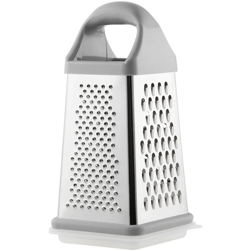 (gris) Rallador, Acero Inoxidable, Multifuncional, Apto Para Cortar Verduras, Accesorio De Cocina