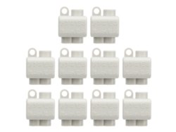 10 Piezas Conector Rápido Terminal Cable 60a 400v Un Entrada Dos Salidas Bloques De Unión Para Cableado 0.5‑6mm²