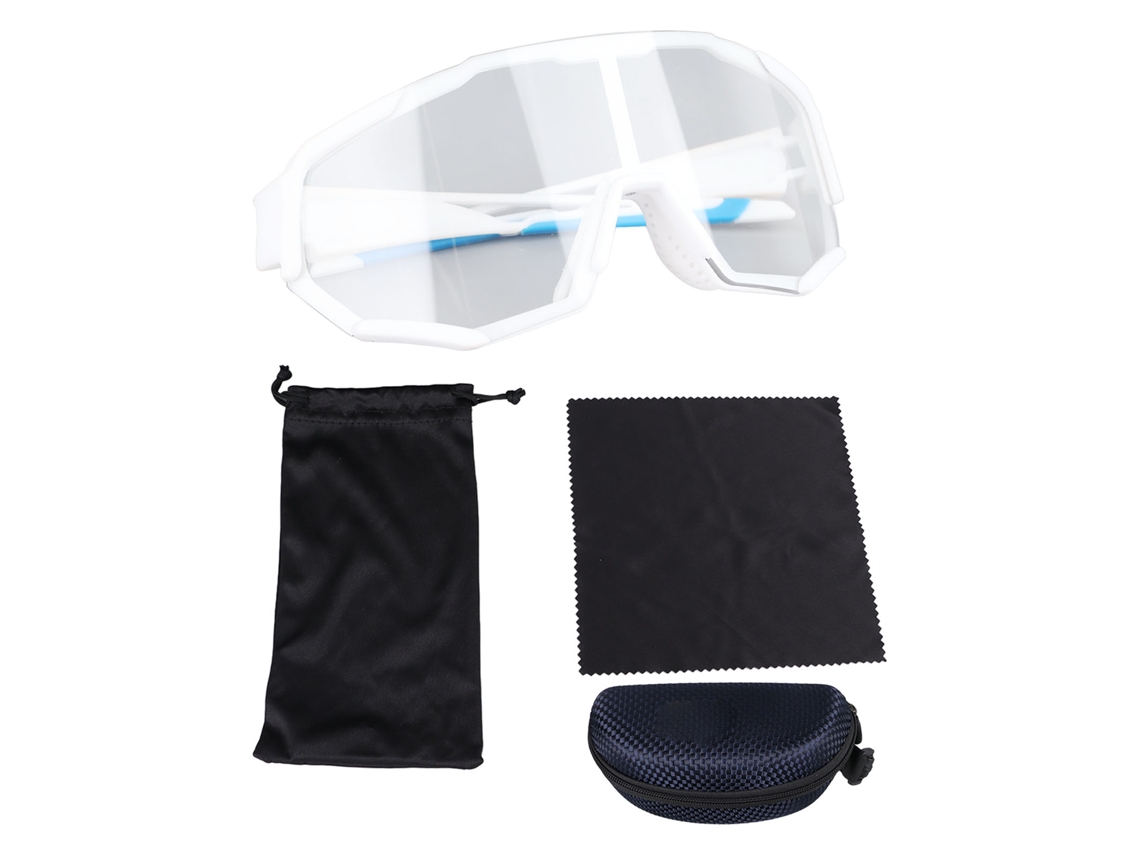 Gafas De Ciclismo Tr90 Con Protección Uv Y Lentes Que Cambian De Color Para Ciclismo, Correr Y Pescar - Blancas