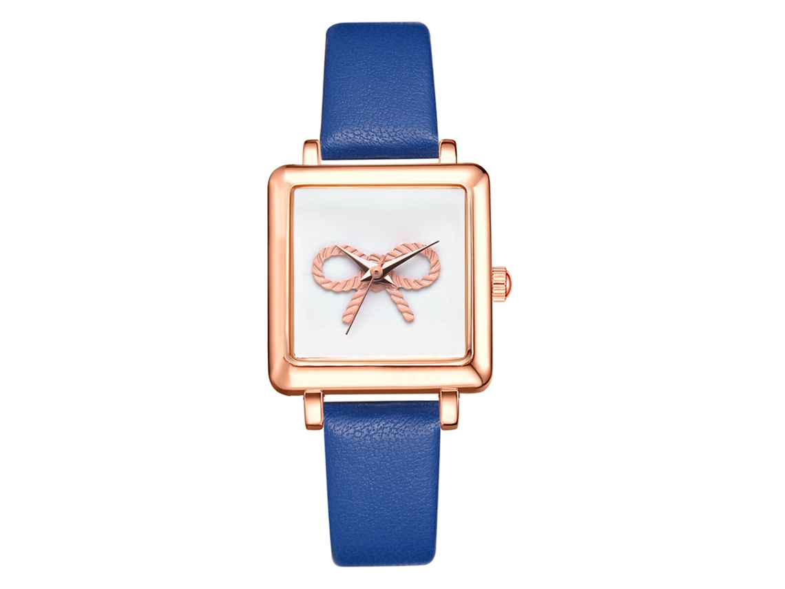 Reloj De Pulsera Para Mujer Con Grandes Números Arábigos, Correa De Poliuretano Blanca Y Movimiento De Cuarzo.