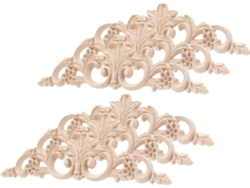 Te, Pp, 6 Piezas De Apliques Decorativos De Esquina De Madera Maciza Tallada Para Puertas Y Muebles