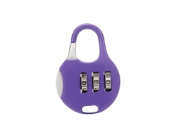 Candado de combinación para equipaje, antirrobo mecánico, apto para mochilas, maletas y armarios (morado)