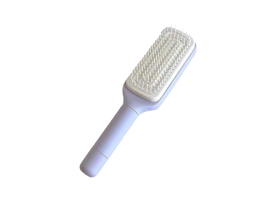 Peine autolimpiante con función de masaje y mango largo, multifuncional, para alisar el cabello, ideal para mujeres y niñas.