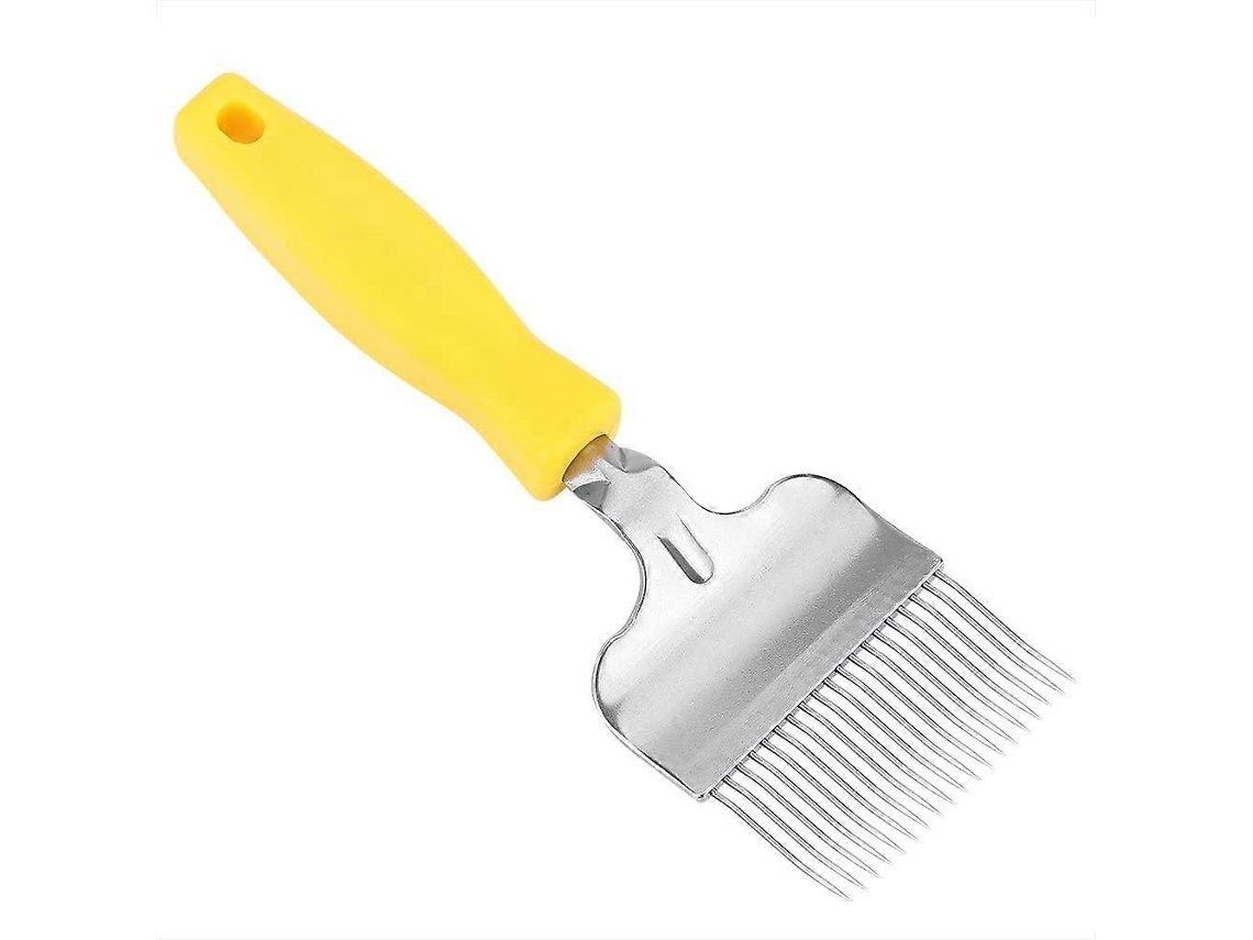 Tenedor Descapador De Miel De Acero Inoxidable Herramienta Apícola Con Mango Plástico