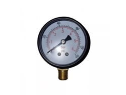 Manómetro Manómetro Aire 0-6 Bar. Manómetro de cuadrante de doble escala. Manómetro de presión de aire utilizado en fontanería y jardinería. (Usado)