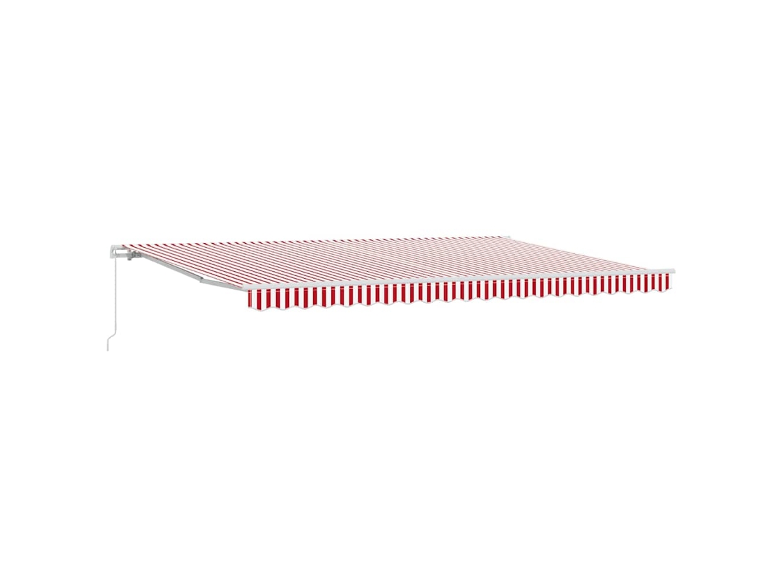 Toldo Retrátil Vermelho e Branco 500 X 300 X 165 Cm MAISON EXCLUSIVE