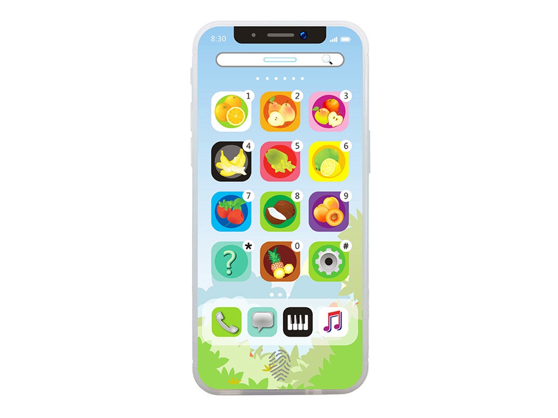 Teléfono De Juguete Musical Con Aprendizaje De Inglés, Luces Led Y 8 Funciones Para Niños.