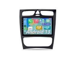 Gps Para Mercedes Benz W203 S203 W209 C209 Android 13 Rádio | 9 Hd Ips | Carplay/android Auto Sem Fio | 2gb 64gb | Dsp Ãudio