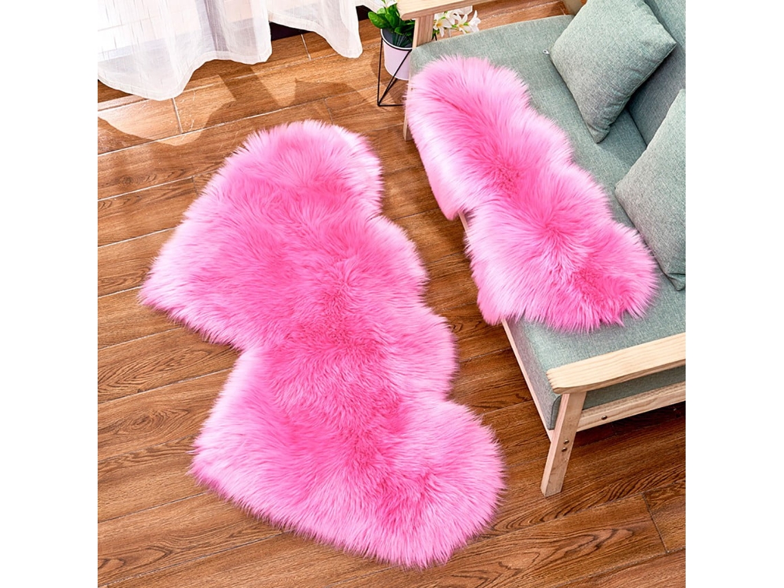 Alfombra De Imitación De Lana (rosa)