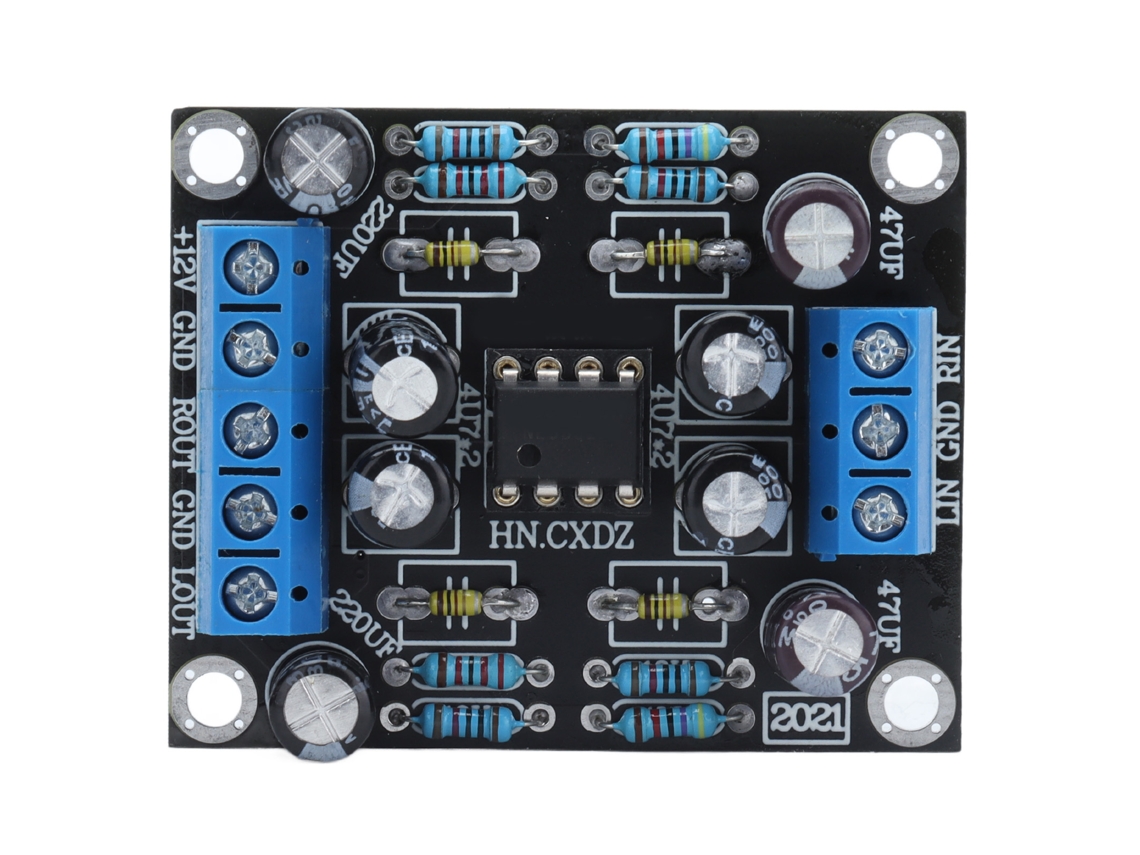Placa Preamplificadora De Audio De 2 Canales, Módulo Amplificador Para Automóvil, Fuente De Alimentación Única