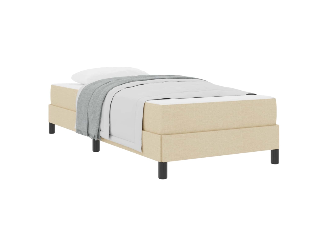 Maison Exclusive - Cama Tipo Box Spring Con Colchón Crema 90 X 190 Cm Tela