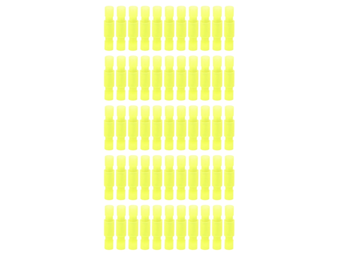 2026velora-kit De 50 Conectores De Nylon Aislados Para Cable Crimp Macho Hembra Terminales Frfny Mrfny Amarillo 0.5075