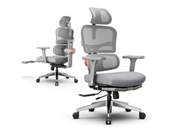 Silla Ergonómica Newtral Nt002 - Soporte Lumbar Adaptable -reposabrazos, Reposacabezas Y Reposapiés Ajustables - Gris