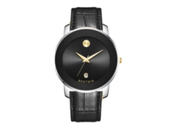 Reloj De Cuarzo Para Hombre (con Correa De Cuero Blanco Y Negro)