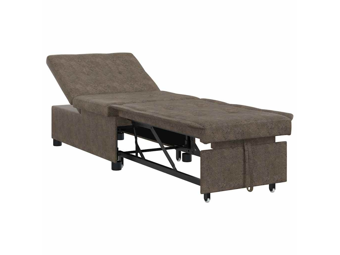 Sofá Cama | Sofá De Salón | Sofá De Descanso Gris Oscuro 194 X 67 X 82 Cm Tela Huahua