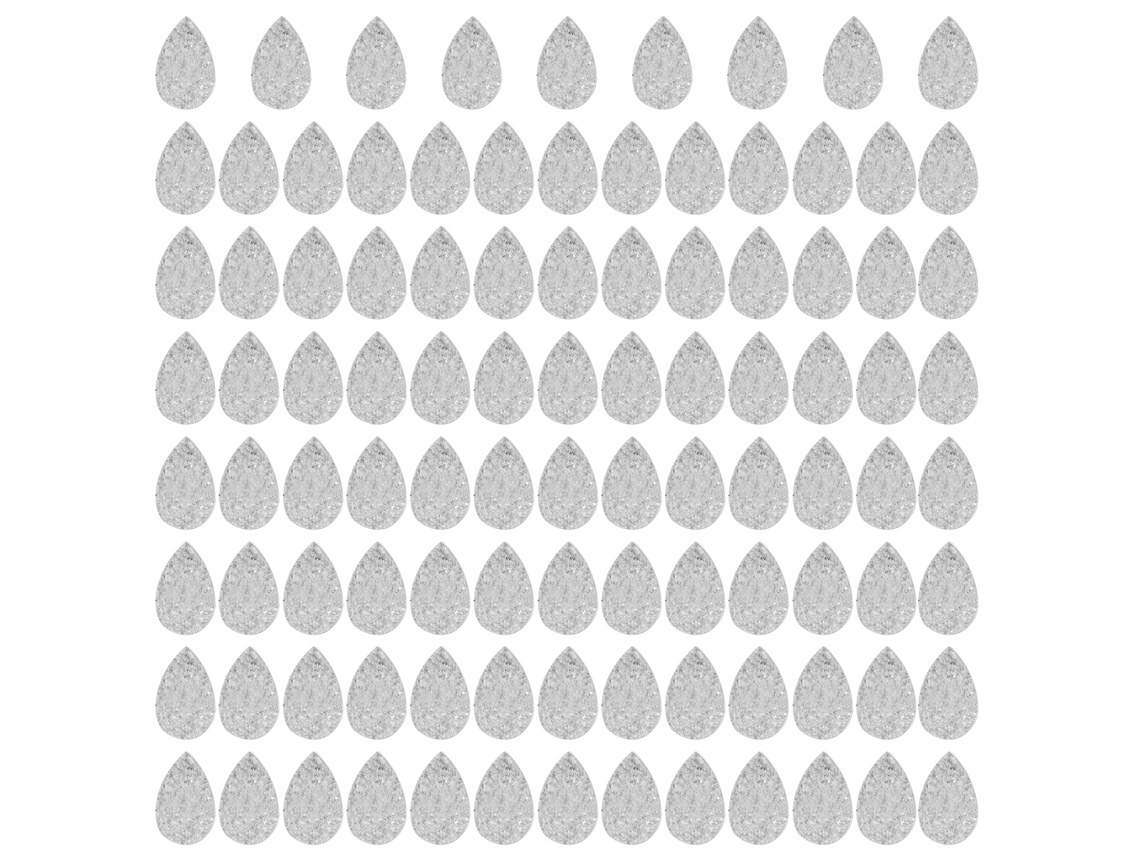 100 Piezas De Pendientes Colgantes En Forma De Lágrima De Cuero Sintético Con Lentejuelas Para La Creación De Joyas Diy.