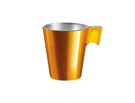 LUMINARC Flashy - Taza de Café de 8 cl en Vidrio Templado Metalizado. Dorado