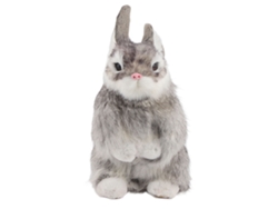Conejo de peluche gris realista - Regalo de Pascua