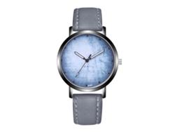 Reloj De Pulsera Analógico De Cuarzo Para Hombres Deportivo De Cuero Gris
