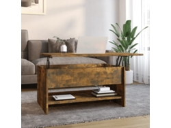Mesa de Centro de Apoyo 80X50X40 Cm Derivados de Madera Roble Ahumado