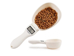 Cuchara medidora para comida de mascotas, taza medidora electrónica para perros y gatos, báscula digital para alimentos, báscula para alimentos GOKOCO