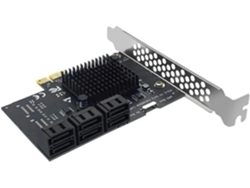 Adaptador De Escritorio Gigabit Ethernet De 6 Puertos Pci E A Sata3.0 Para Unidades Ssd Y Discos Duros Mecánicos