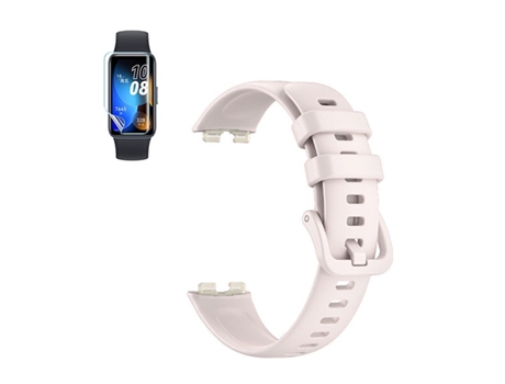 Kit Pulsera Smoothsilicone con Hebilla Película de Hydrogel PHONECARE Compatible con Huawei Band 8 Rosa