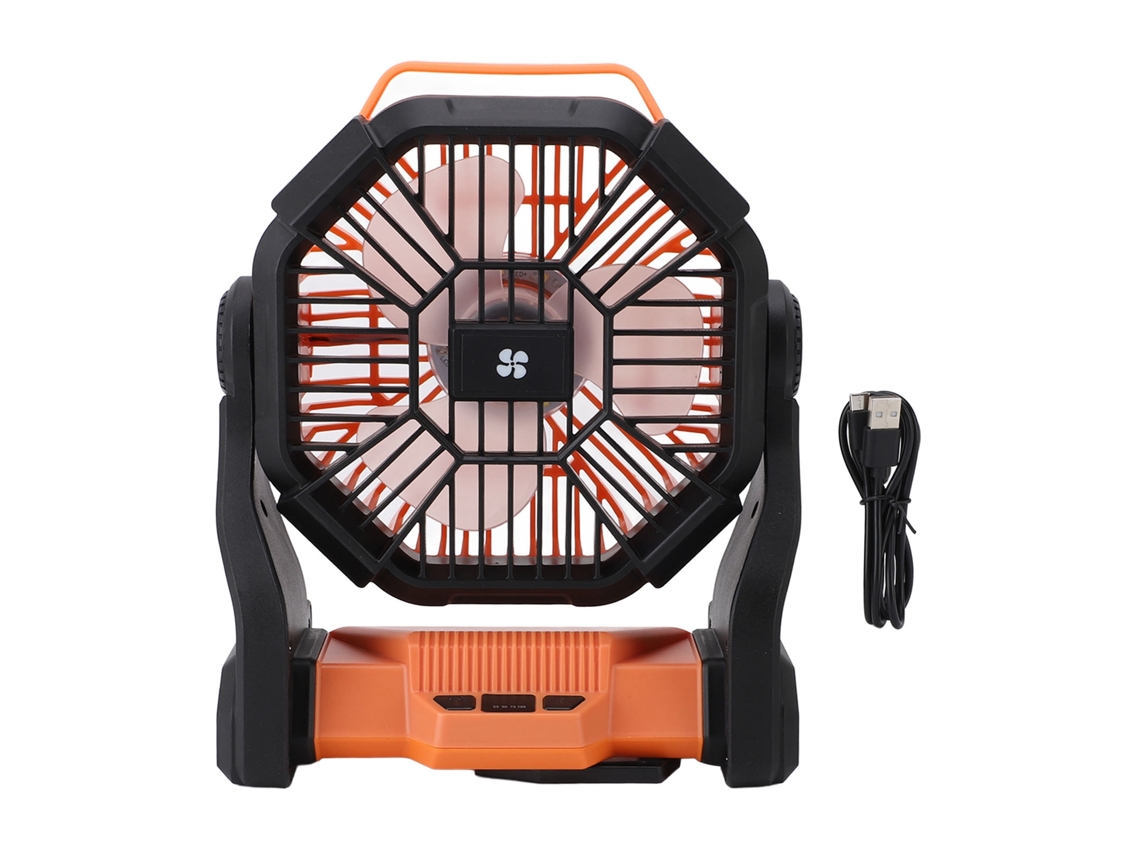 Linterna LED recargable USB Vento para camping, color naranja.